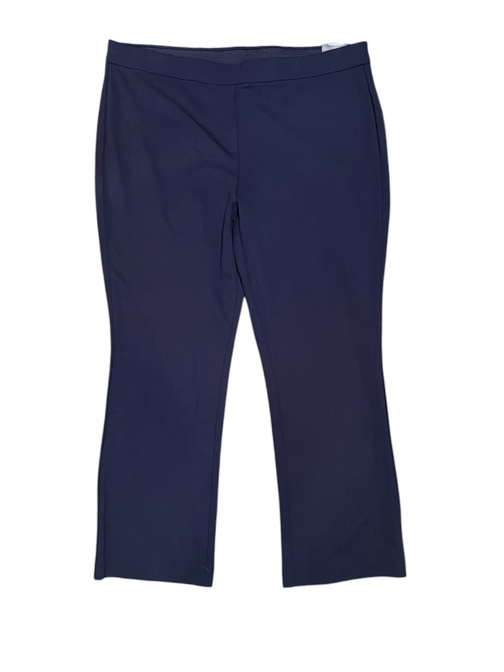 Counterparts Pull On Bootcut Pants Navy Woman’s 2X Mid Rise Elastic Waist
